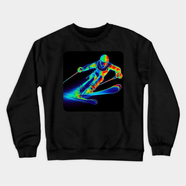 Thermal Image - Sport #9 Crewneck Sweatshirt by The Black Panther